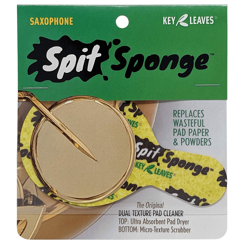 Key Leaves Spit Sponge Saxophone Pad Dryer (1 piece) Dual-Texture microfiber cleaner for sax pads and tone holes - Image 2